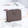 Genuine Leather Mini Wallet - Snap Button & Zipper Bifold Card Wallets, Compact Slim Purse with Multi-Card Slots for Women