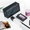 Pencil Case Transparent High Capacity Portable Mesh Zipper Storage Breathable Travel Camping Wash Bag Travel Supplies