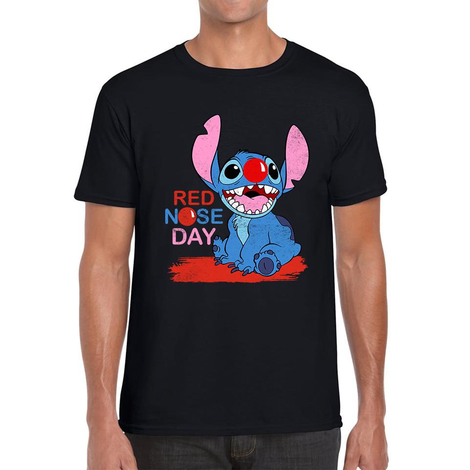 Ohana Disney Stitch Red Nose Day Unisex Mens T Shirt Womens Tops Tees 3XL