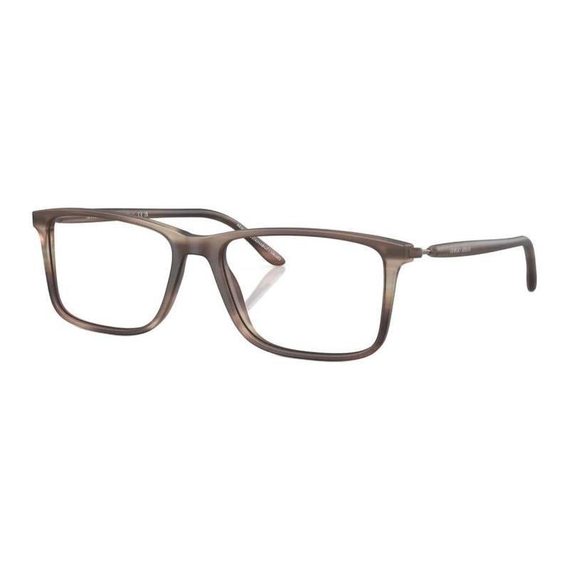 Armani Temple brand logo acetate rectangular optical glasses unisex couple model brown