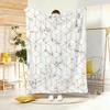 Weißer Hintergrund Goldene Linie Marmor Geometrisch Fleece-Decke Für Moderne Schlafzimmer-Dekoration Weiche Warme Überwurf-Decke Zum Einwickeln