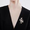 Shell Five Plum Blossom Brooch, Pearl Temperament Corsage, Versatile Clothing Pin