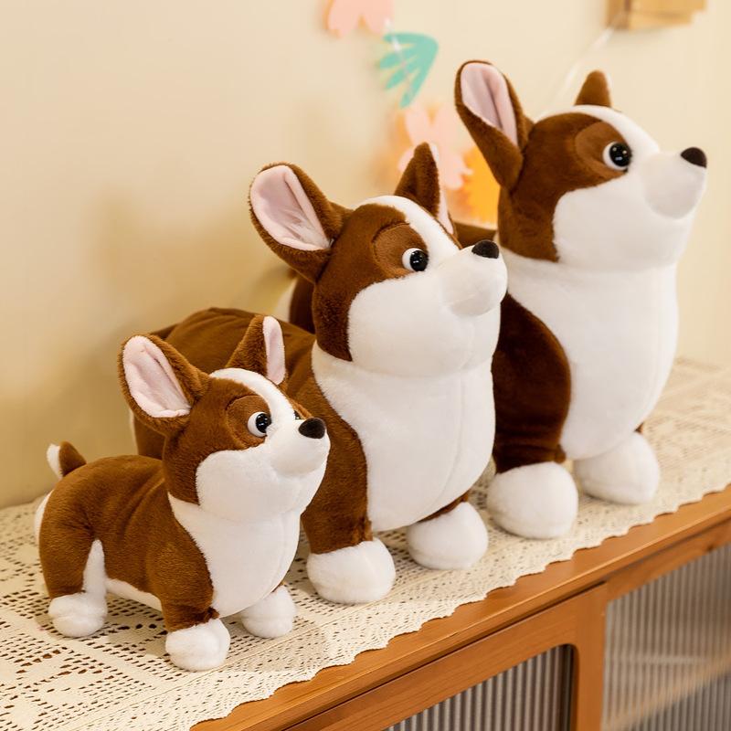 Plushy Toy Corgi Doll Kids Girl Birthday Gift Home Decoration Pillow Presents