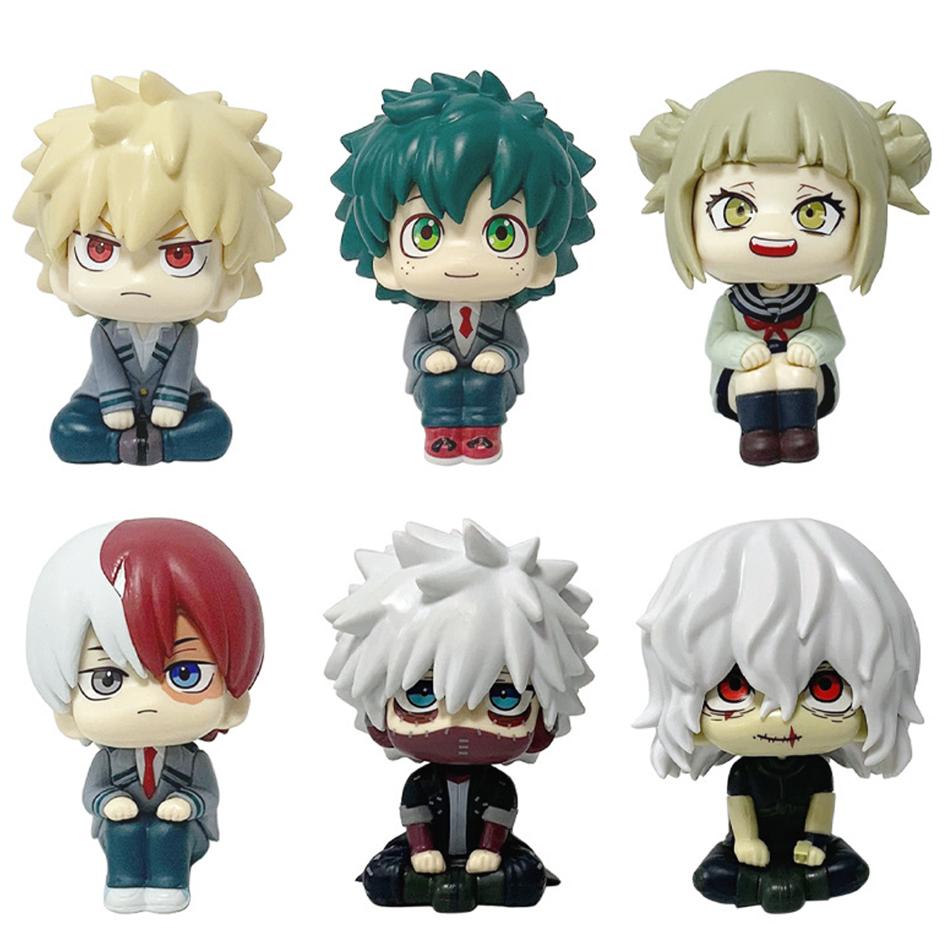 Bestselling My Superhero Academia Q-Version Figurine Tomura Shigaraki Izuku Midoriya Katsuki Bakugo Cute Pvc Action Figurine Model Plaything