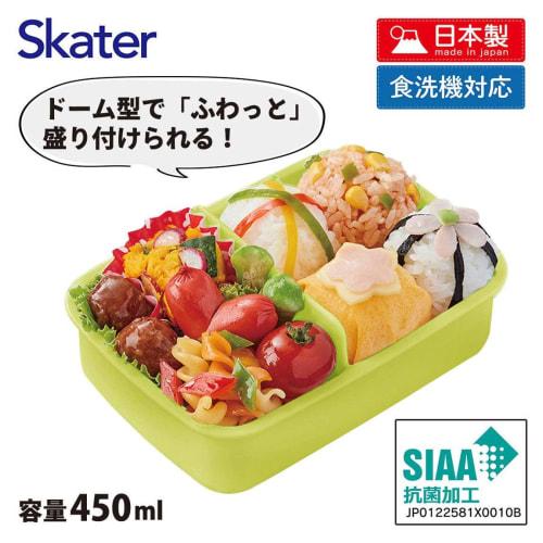 Skater Children's Lunch Box, 450ml, with a Soft Dome-Shaped Lid, Single Tier, Made in Japan, Dinosaur Picture Book, New Dinosaur Design for Boys (RBF3