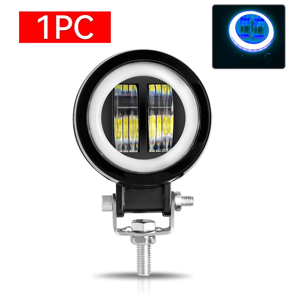 3inch Beam Headlight LED Work Light Bar Spot Driving LED Work Lamp Fog Pods Halo Offroad 4WD Car Boat Truck SUV Pickup ATV