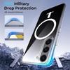 Coque pour Samsung Galaxy S23, Antichoc Transparente avec Cercle Magnétique - 2 Verres Trempés