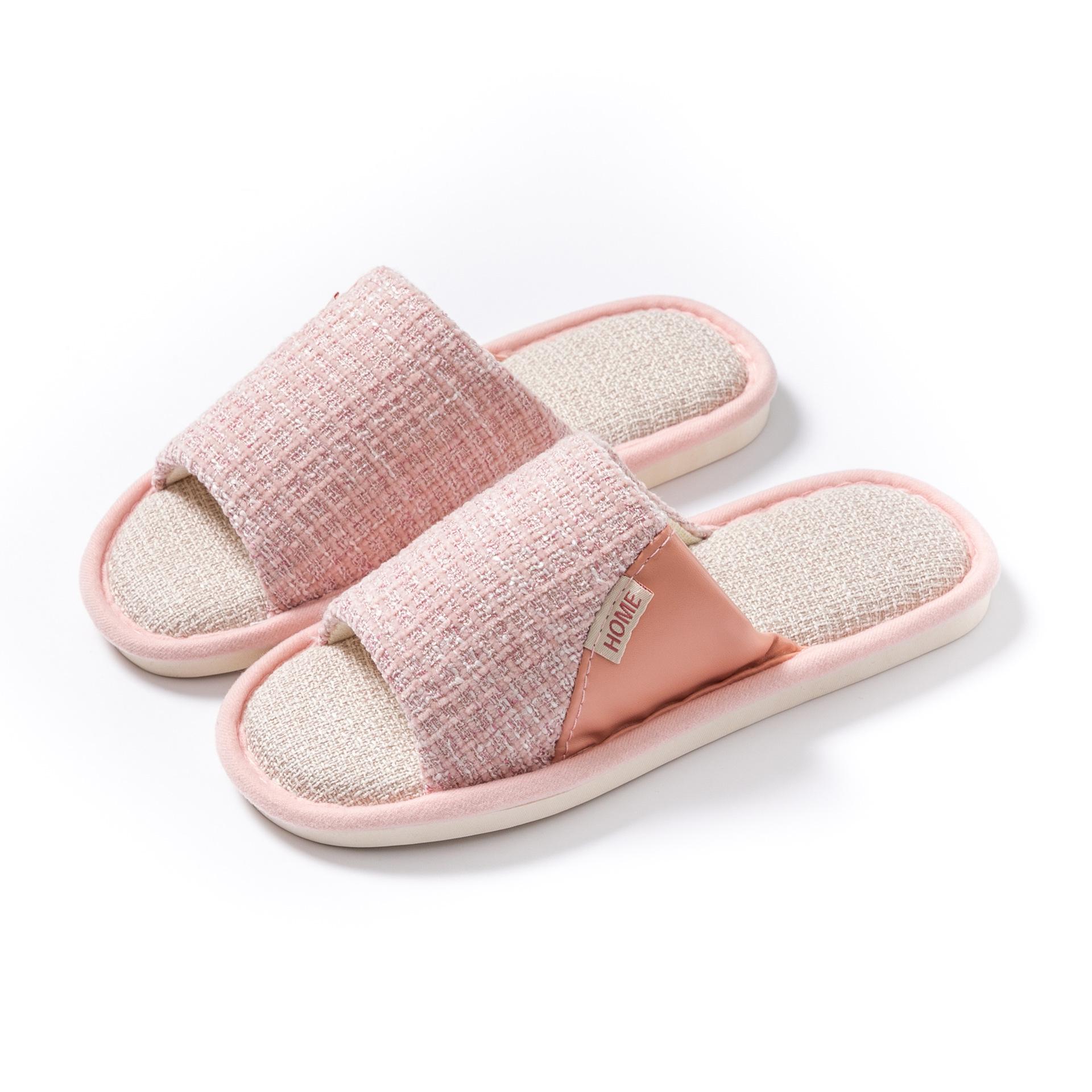 

Женские домашние тапочки из хлопка и льна, противоскользящие, весна-осень - унисекс, удобные для домашнего использования 36-37 (fits 35-36)