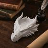3D Printed Dragon Head Storage Tray 4.17" X 1.89" Desktop Jewelry Organizer Gothic