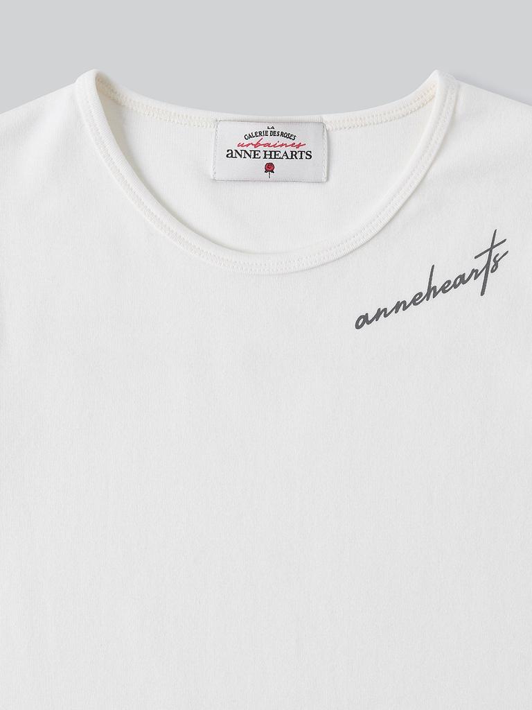 Aenhacheu Slim Modal Lettering Tee_Ivory