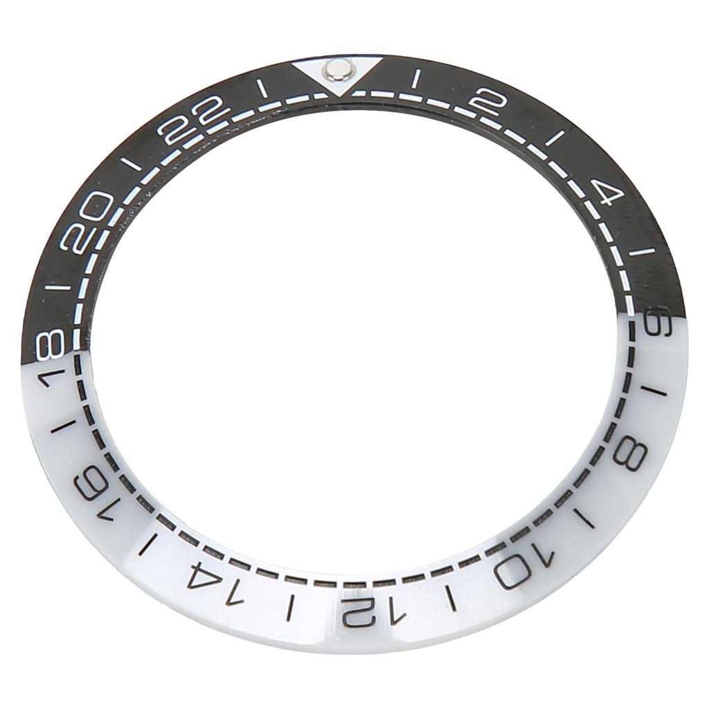 Watch Bezel Insert 41.5mm Ceramic Watch Bezel Ring Repair Replacement Accessory for Watchmaker Black and White