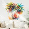 Colorful Coconut Tree Stickers, Home Guesthouse Stickers, Surf Shop Stickers, Beach Vacation Stickers