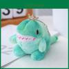 Bunter Dinosaurier Plüsch Schlüsselanhänger 17cm Stofftier für Taschen und Rucksäcke