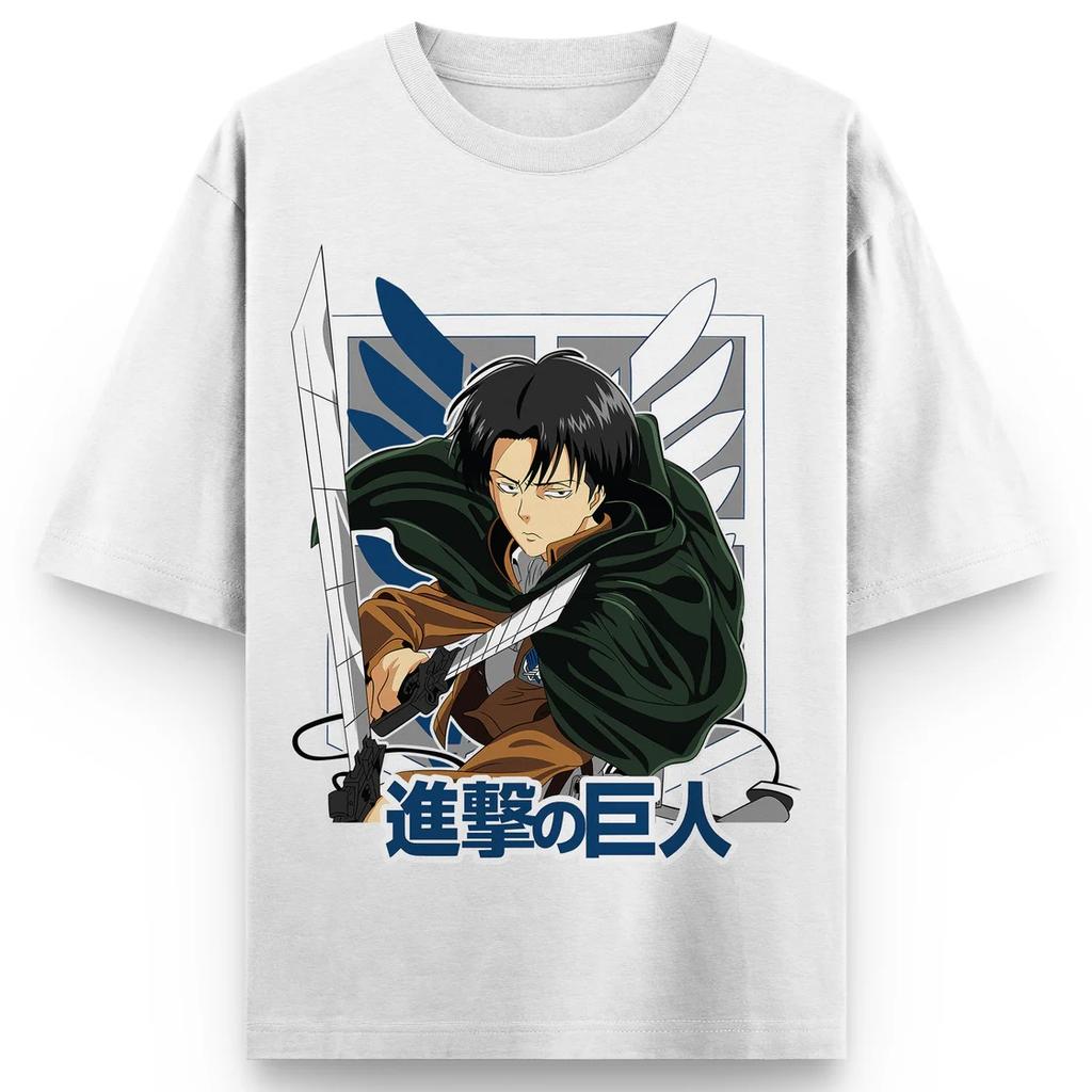 Attack on Titan Anime EREN YEAGER Printing Oversized Cotton Tshirt Men and Women Harajuku Casual Summer Absorb Sweat Tshirt