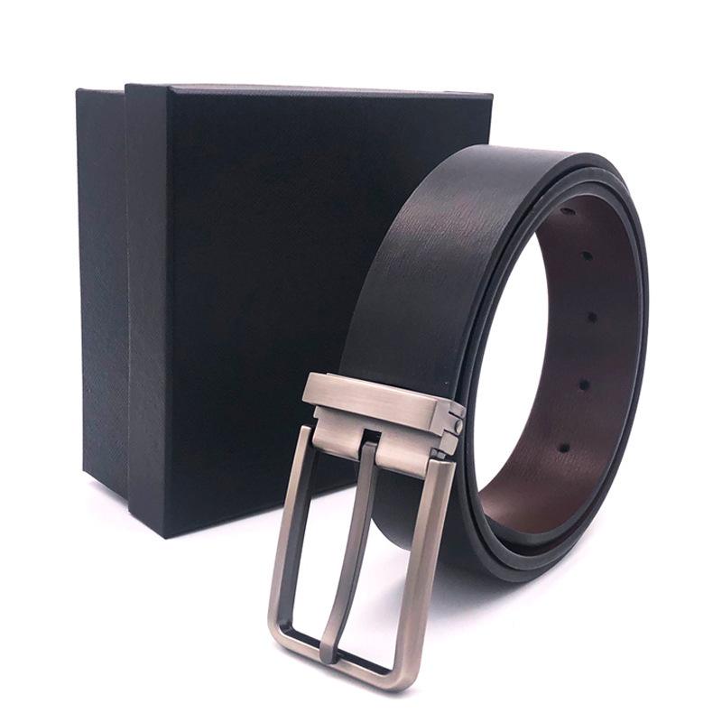 Leather Belt Men's First Cowhide Business Gift Belt Men's Belt Automatic Buckle