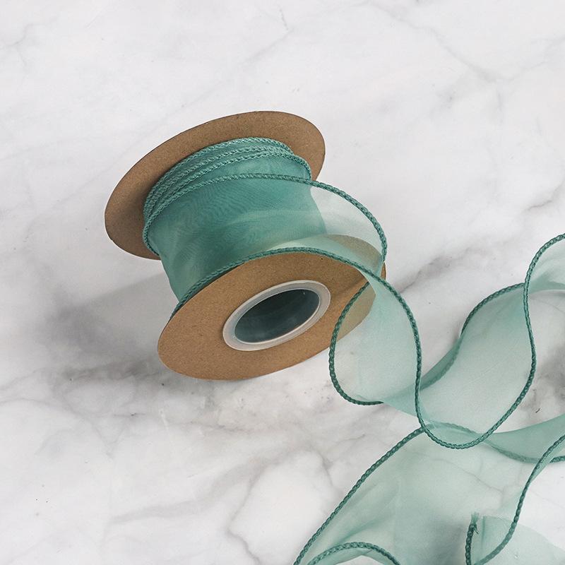 6cm Flower Packaging Ribbon Fishtail Ribbon Bouquet Ribbon Ribbon Color Ribbon Wave Copy Edge Decorative Chiffon Ribbon Bow DIY Flower Handmade