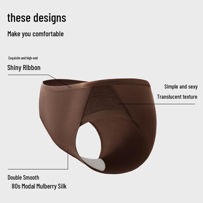 Bananain 701A Women's Silk Modal Breathable Mid-Waist Briefs 3-Pack