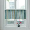 American Cotton And Linen Printed Curtains Finished Non-Punching Rural Kitchen Hanging Curtains Colored Fringed Coffee Short Curtains