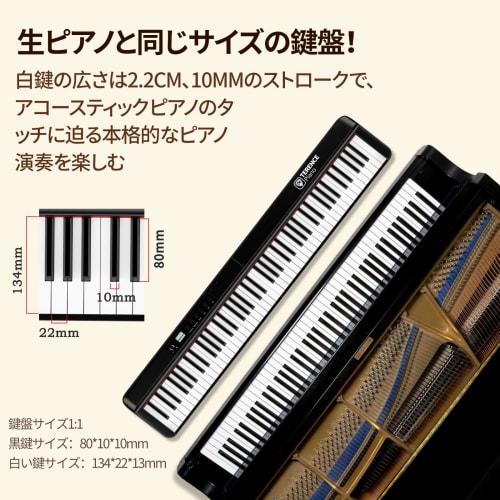 TERENCE X88E Digital Piano, 88 Keys, Foldable, 15W Dual Speaker, Progressively Weighted Keys, Authentic Touch, Grand Piano Sound, MIDI/3-Pedal Compati
