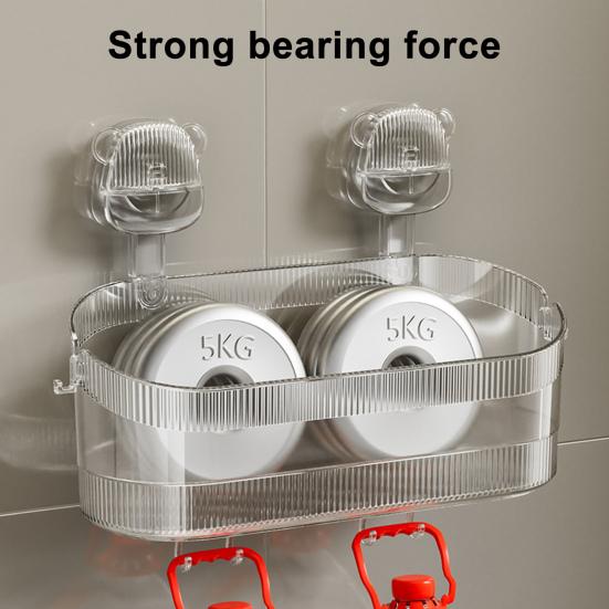 Badrumsförvaringshylla med sugkopp utan borrning Stor kapacitet Stark bärförmåga Organizer med sugkoppar och dräneringshål Avtagbar duschkorg