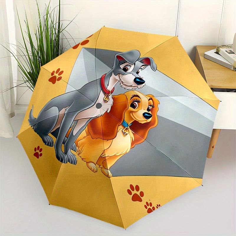 

Greyhound,Lady and the Tramp Themed folding umbrella, the best choice for gift giving, 8 ribs, casual, durable, lightweight and portable tra