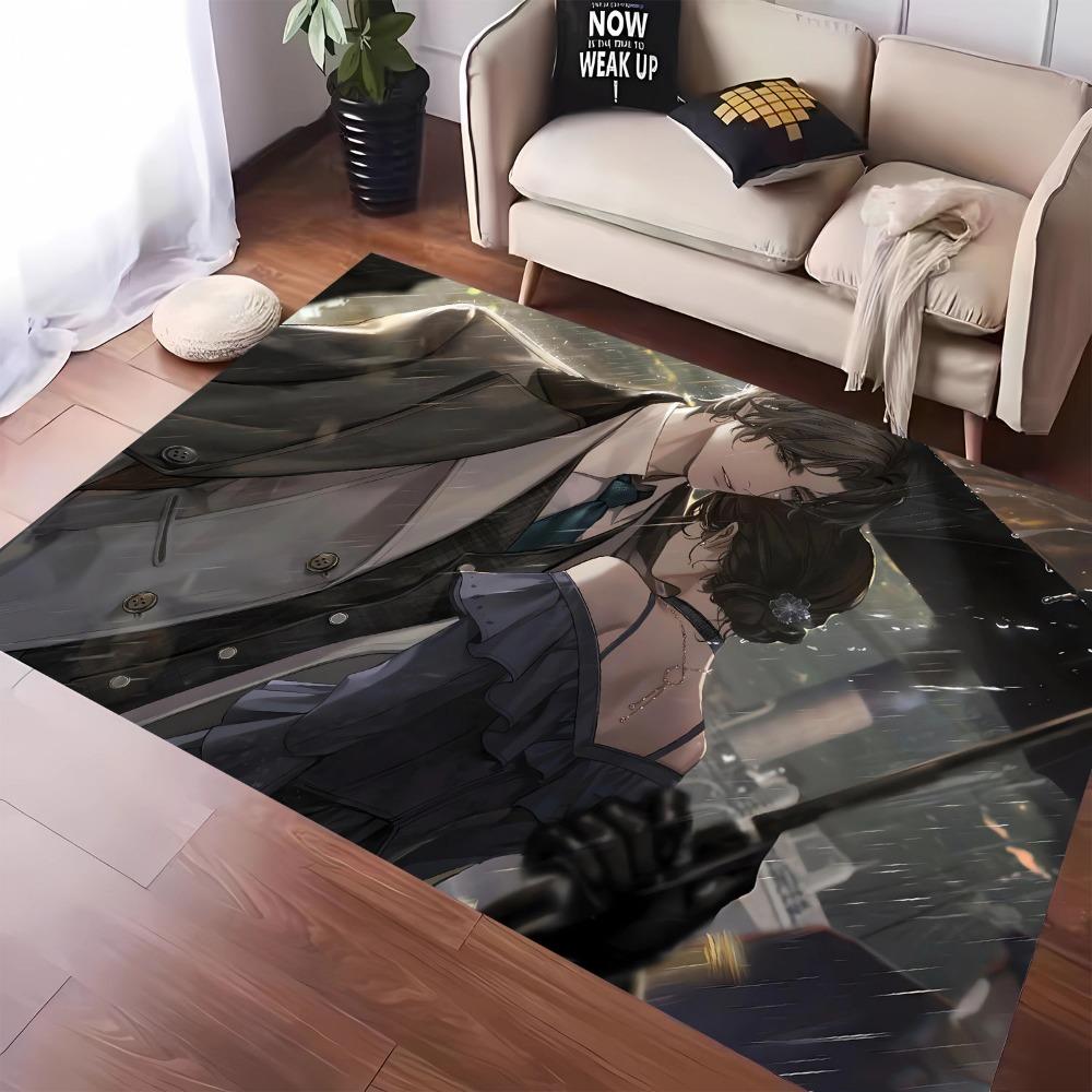 1pc Carpet Game Anime Characters Print for Home Living Room Bedroom Decor Non-slip Rug Floor Mat Comfortable Carpet for Fan Gift