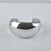 Glossy Surface Curve Wide Open Bangle Exaggerated Women's Wrist Jewelry  Festival Gifts