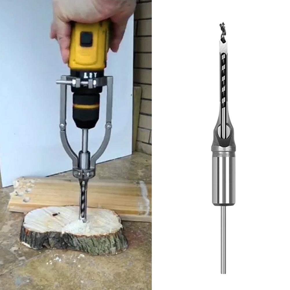 6-12.7mm HSS Square Hole Drill Bit Square Auger Mortising Chisel Drill Set Woodworking Drill Tools