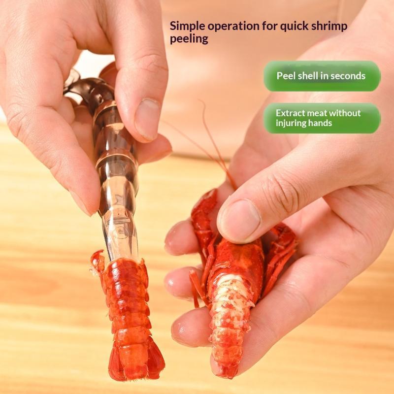 Stainless Steel Shrimp Peeler With Effortless Shell Removal Vein Cleaning For Home Kitchen Seafood Cooking