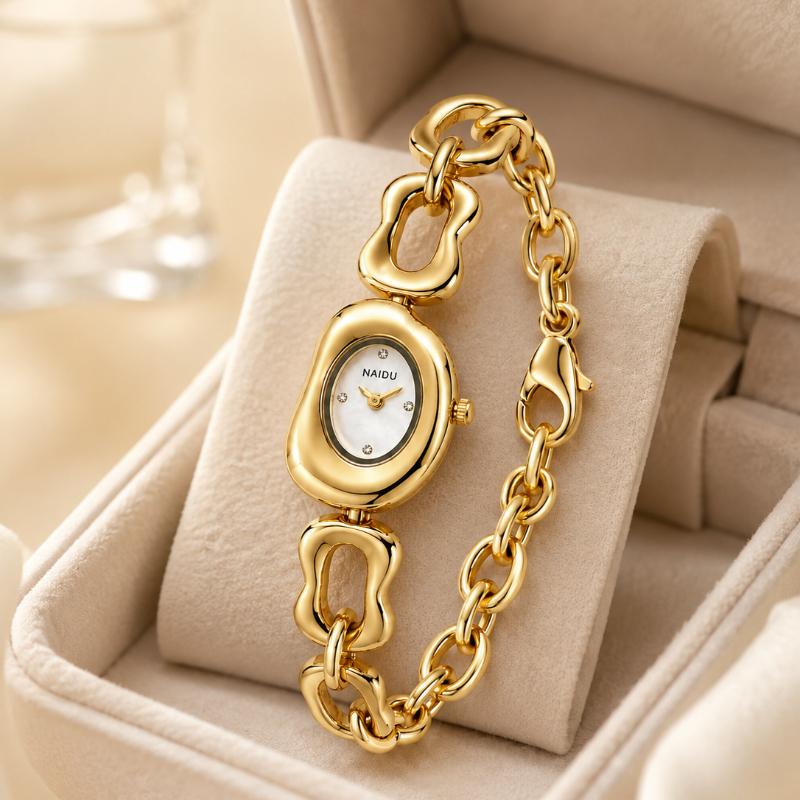 Vintage Irregular Bracelet Watches for Woman Fashion Elegant Cheese Shape Ladies Watch Luxury Women Quartz Watch Zegarek Damski