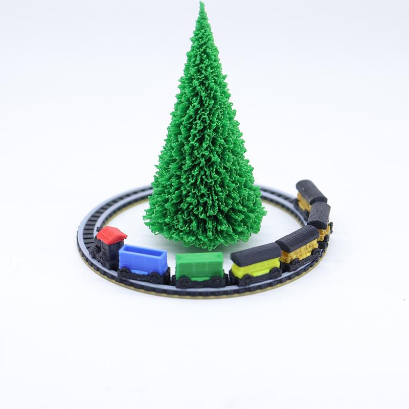 1 Set Sandbox Building Accessory 1:12 Scale Dollhouse Mini Train Kit With Track Realistic Railway Model Decor Photo Props