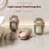 Portable Soap Box 1 Count Double Layer Sealed Drainage Soap Box Mini Light Luxury Soap Holder for Home Bathroom