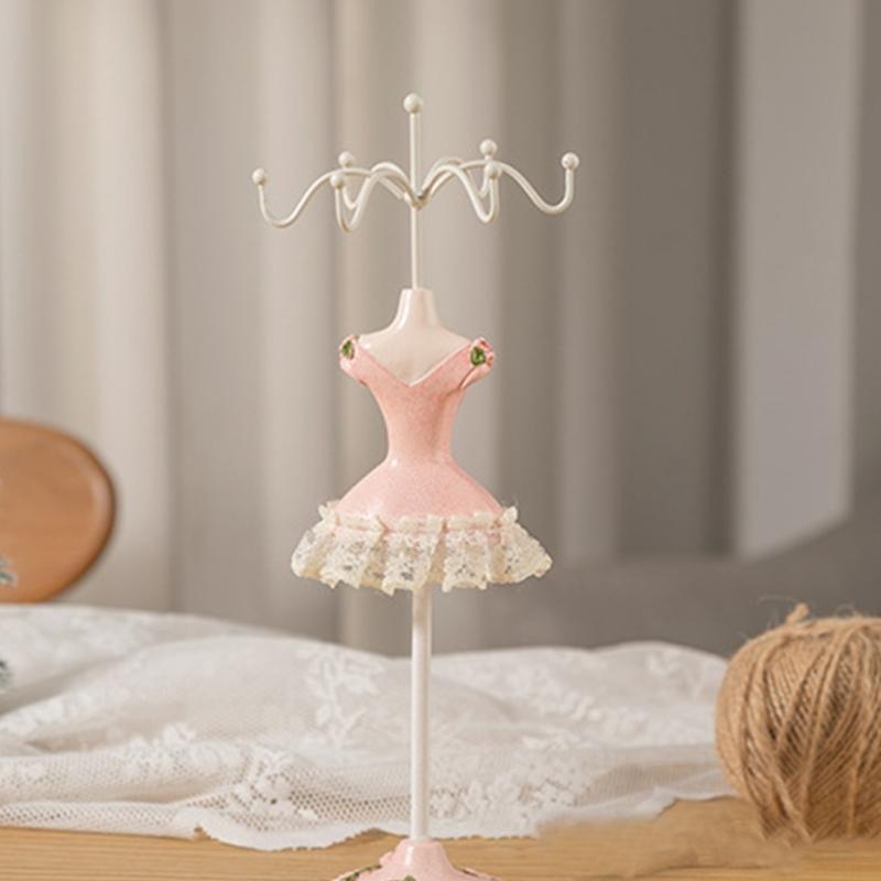 Rotatable Doll Model Jewelry Tower Fashionable Jewelry Organizer Model Display Rack for Earrings Necklace Bracelet
