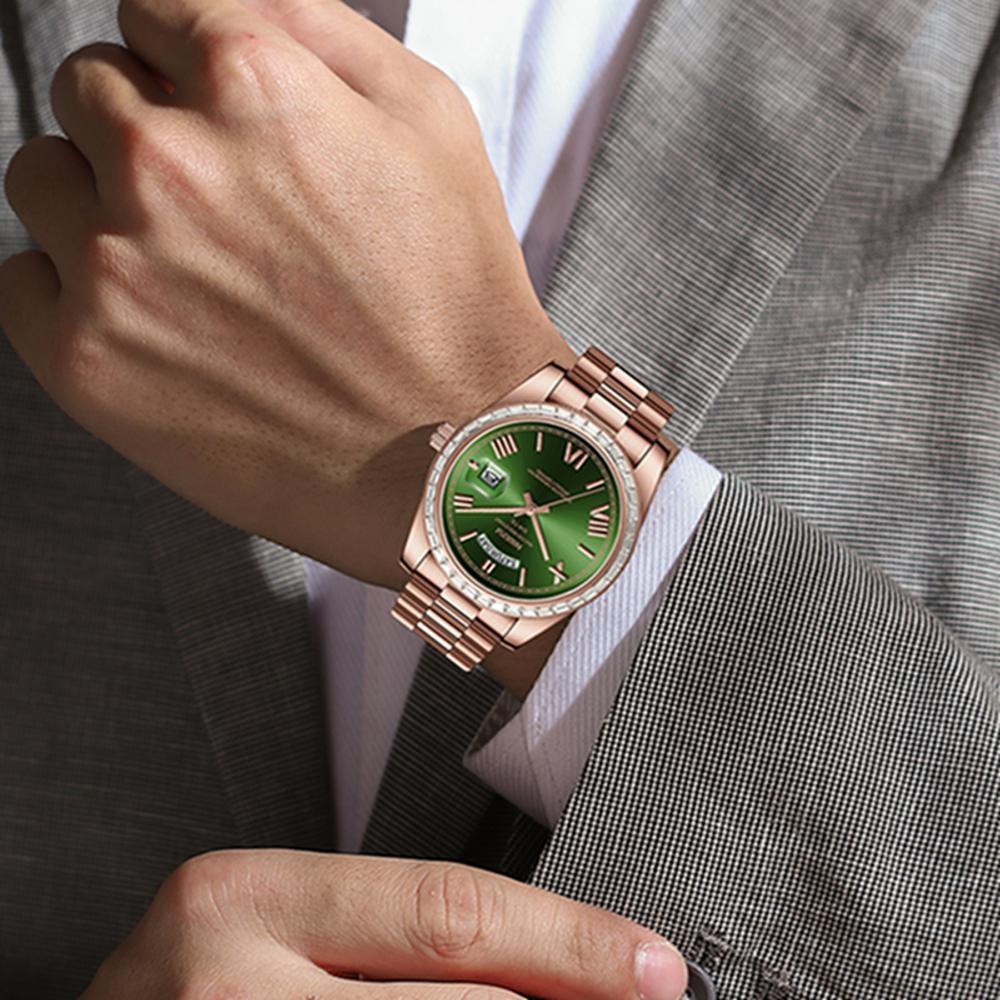 NIBOSI Fashion Men Watches Top Brand Luxury Wristwatch Day Date Miyota Quartz Watch Men Waterproof Clock