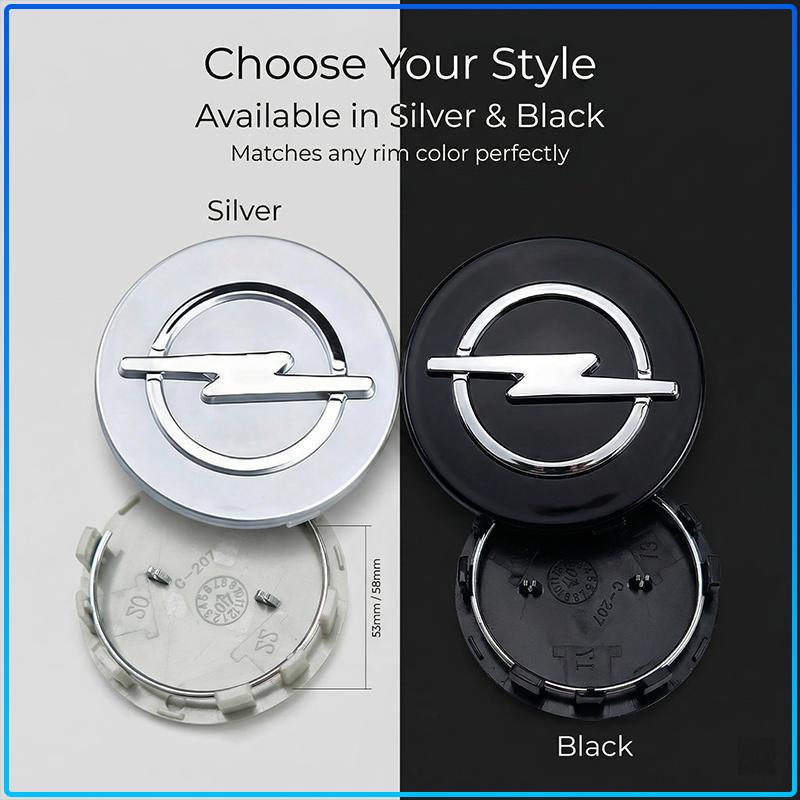For Opel Crosa D Astra H Insignia Astra J Zafira B Mokkaastra Vivaro Astra G 4Pcs 56mm Car Wheel Center Caps Hub Cap Covers Emblem