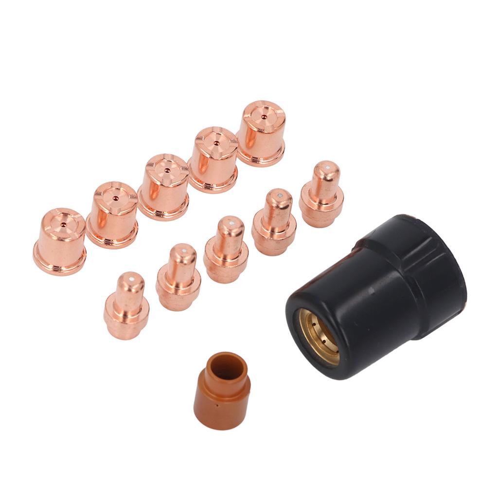 12-teiliges Set Plasma-Schneidgerät Elektroden Düsen Kappen Kit Plasma-Schneidbrenner Elektroden Düsen und Kappen für CB50