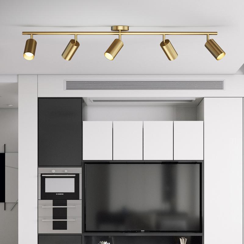 Candelabru LED Nordic Simplu Spot cu un Singur Cap Perete Fundal Living Mall Bar Magazin de Haine Spot pe Șină