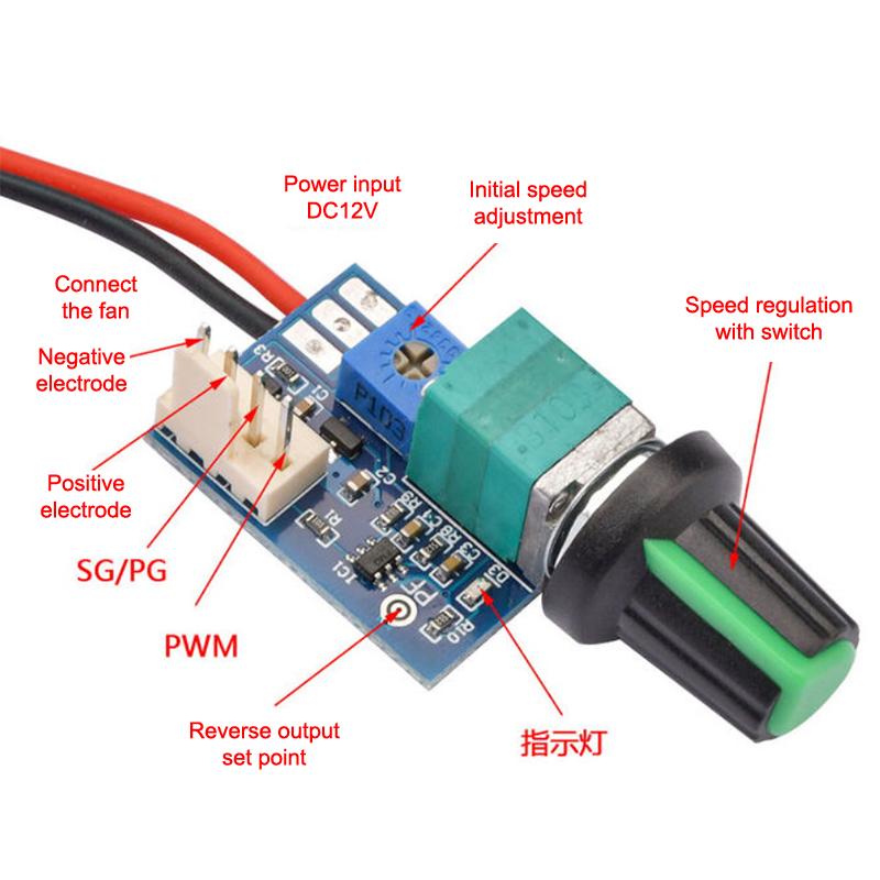 1Pcs DC-DC 4.5V-35V Adjustable Speed Regulator Control Governor Switch Mini 3A PWM 12V DC Motor Speed Controller Module