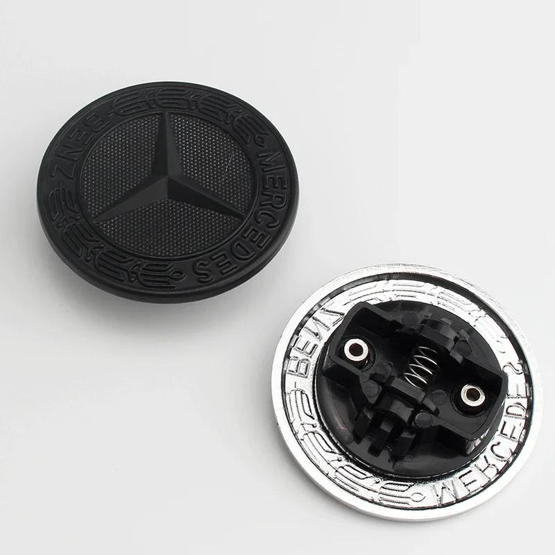 

1pcs Car Metal Flat Hood Emblem Front Badge Logo Sticker Mercedes Benz W212 W213 W205 W177 W247 W176 CLS CLA CLK CLG GLS чорний