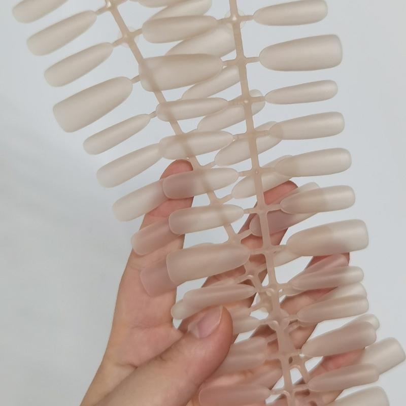 30 ks Dámské jednobarevné umělé nehty středně dlouhé odnímatelné nositelné plné krytí manikúra nalepovací nehty