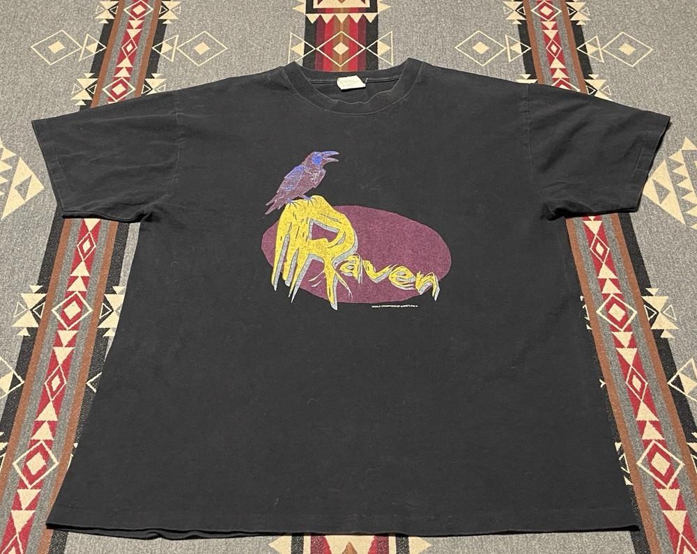 Raven WCW Wrestling Shirt Vtg 90s XL Quote The Raven Nevermore T37 Unisex T-Shirt M