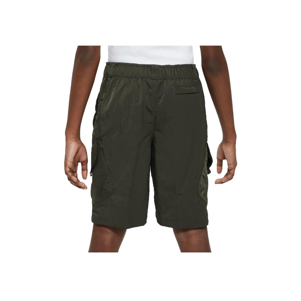 Nike Kinder Outdoor-Spiel Solides Logo Utility-Shorts Kinder Unterteile Khaki Grün FB1326-325