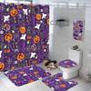Halloween Pumpkin Shower Curtain Set Spooky Ghost Bathroom Sets With Shower Curtain And Rugs Spider Web Shower Curtain