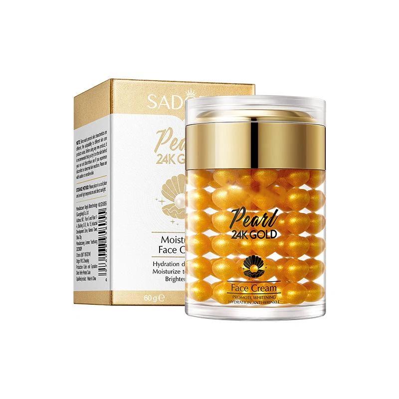 

24K Gold Collagen Pearl Cream 60 г Увлажняющий отбеливающий крем против морщин для лица 1PCS