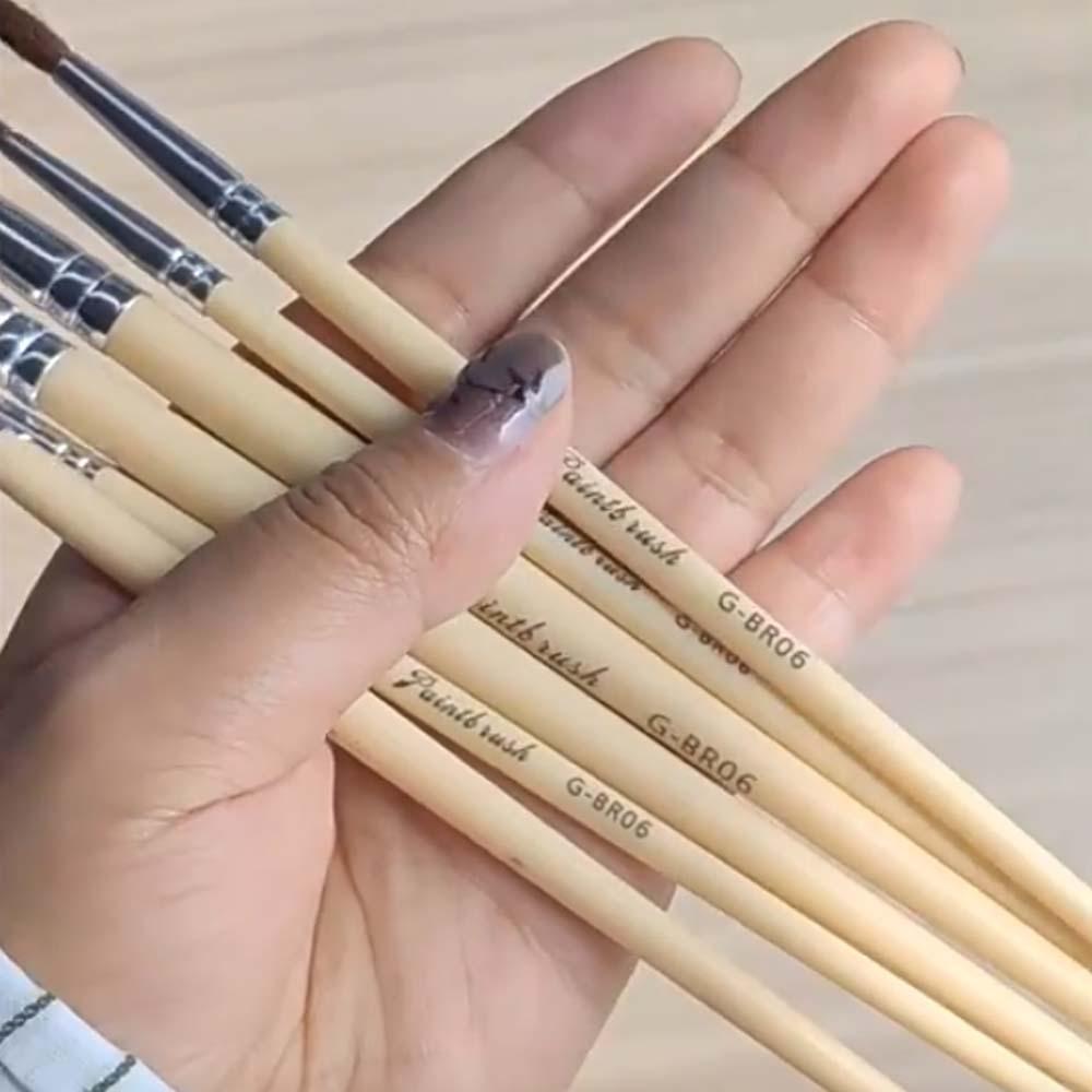 12pcs Soft Fiber Nylon Painting Pen Plastic Hook Line Pen Coffee Paint Brush Set Watercolor