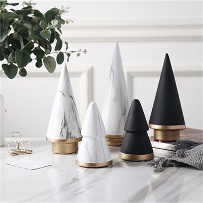 Ceramic Christmas Tree Tabletop Ornaments Desktop Xmas Tree Decor Christmas Trees Sculpture Holiday Party Decoration