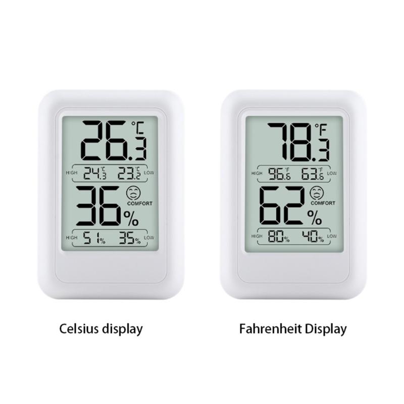 High Precisions Indoor Thermometers Hygrometer Fast Responses Double Display Humidity Temperature Monitor Easy Read