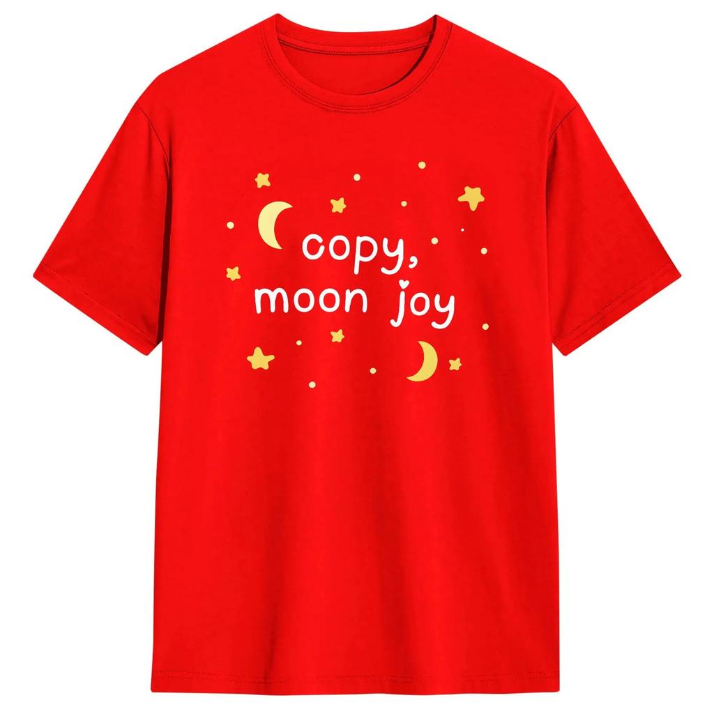 2026 Summer Fashion Trendy Copy Moon Joy Unisex T Shirt Funny Tees Short Sleeve O Neck TShirt Cotton Summer Clothing Y2K