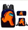 Amongus Space Werewolf School Bag 3PCS Game Merchandise Elementary And Middle School Students Backpack Pencil Bag Satchel