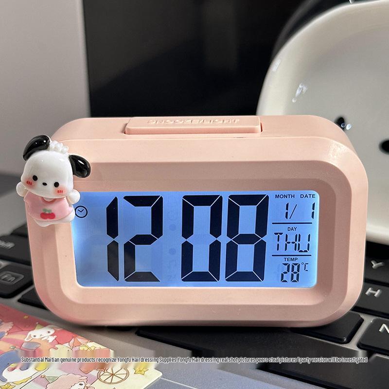 Luminous Cute Beaver Alarm Clock - Multifunctional Silent Desktop Clock with Timer for Dorms and Bedside.
